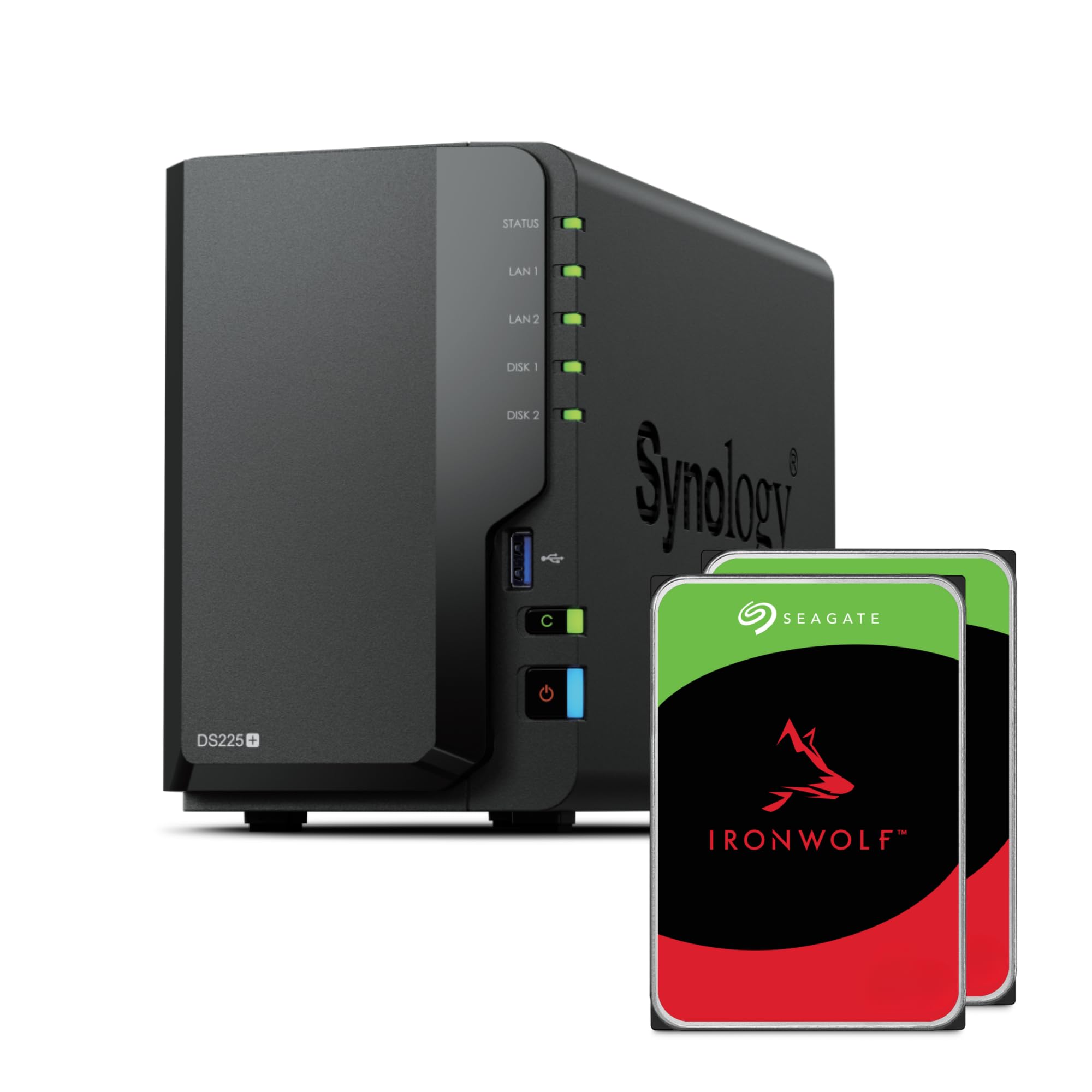 Synologyシノロジー_2ベイNAS DiskStation DS225+ Synology DS225+ 2-Bay Diskstation NAS (Intel Celeron J4125 Quad